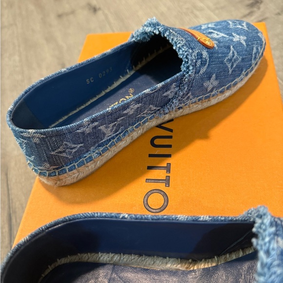 100% Authentic 2024 denim collection Louis Vuitton Espadrilles size 37 - Picture 6 of 8